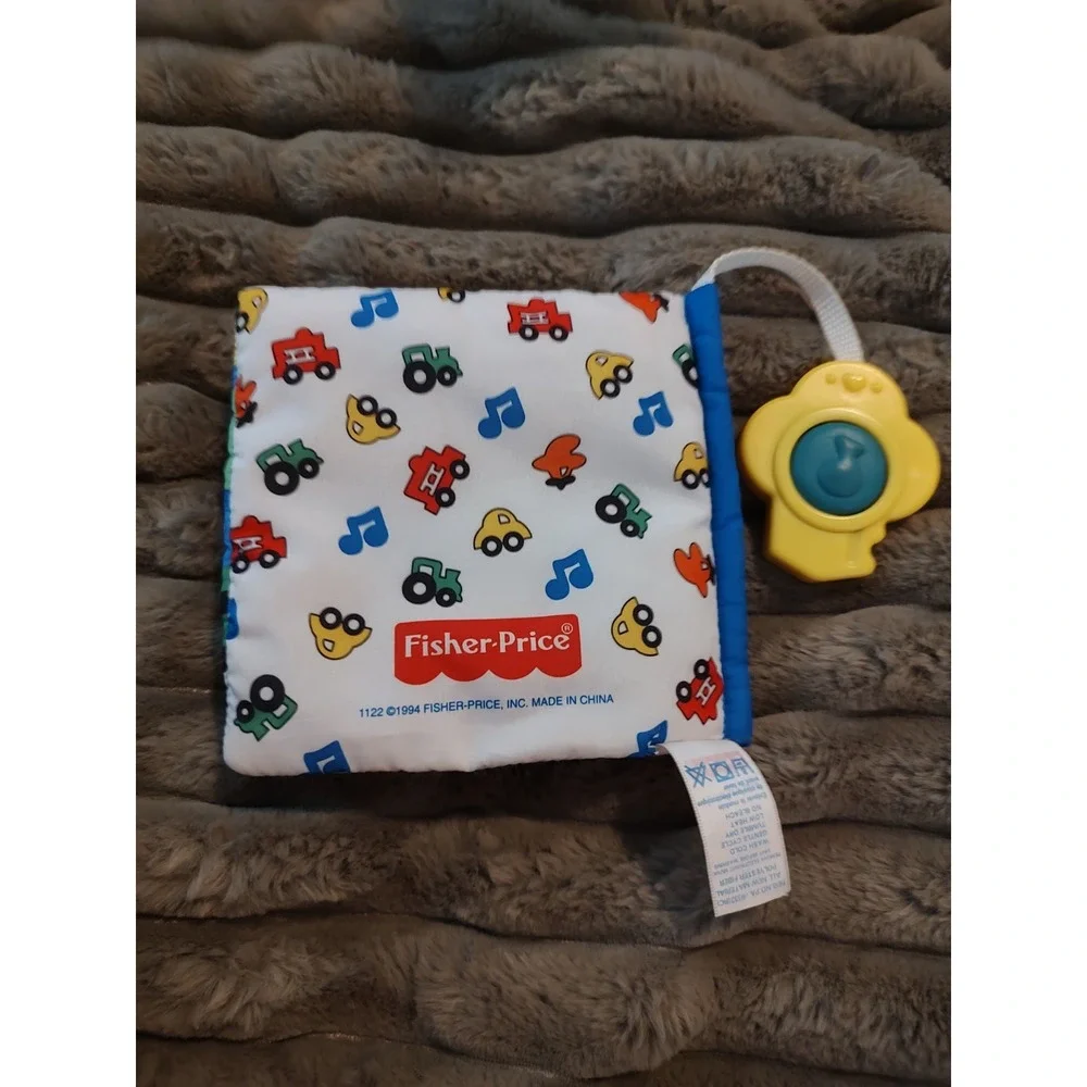 Vintage Fisher Price SoftPlay Baby Book Sounds 1994 Learning Vehicles Soft Plush